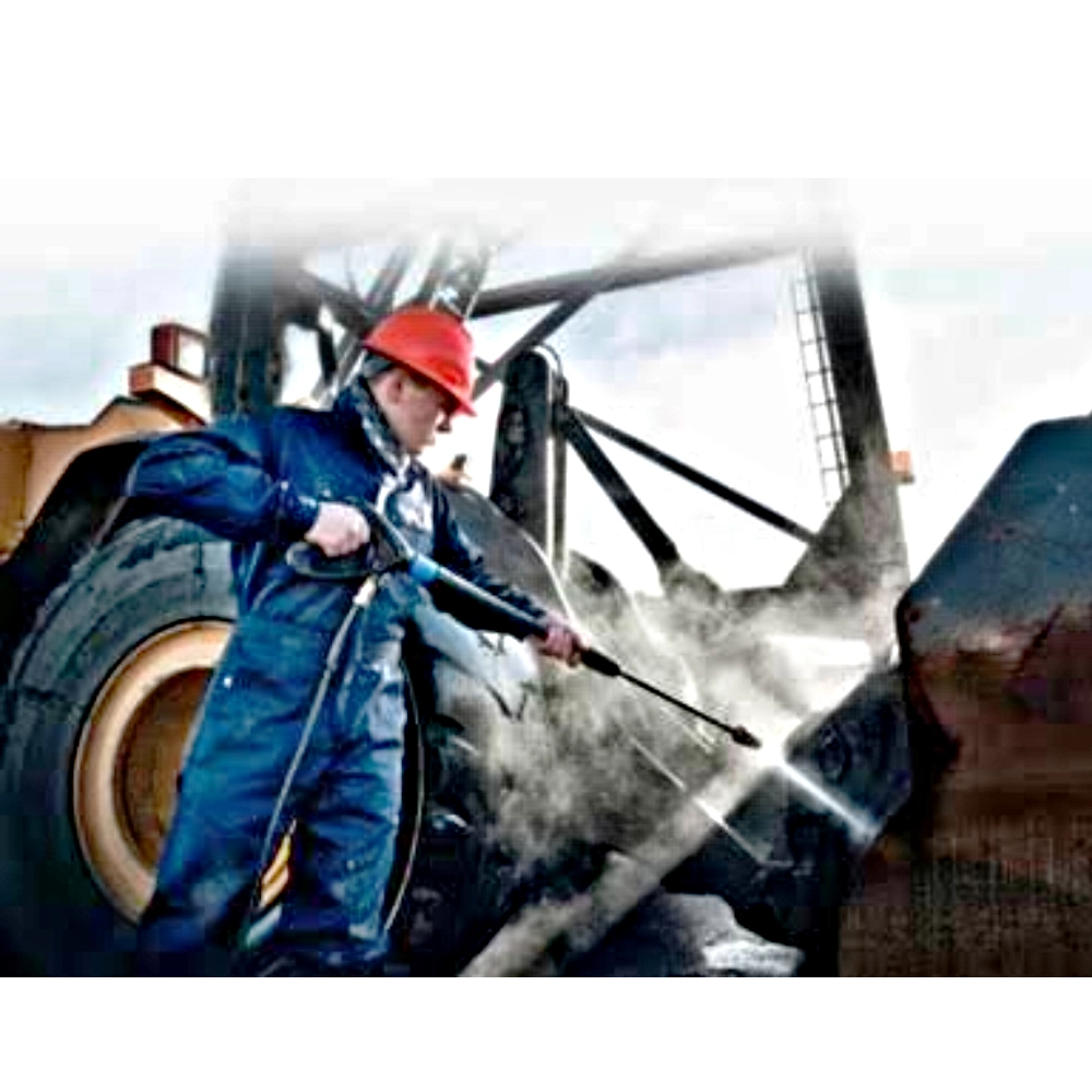 Limpieza de maquinaria industrial con vapor